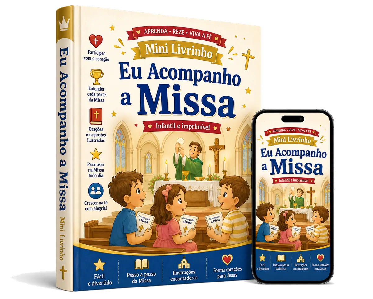Mini Livrinho 'Eu Acompanho a Missa'