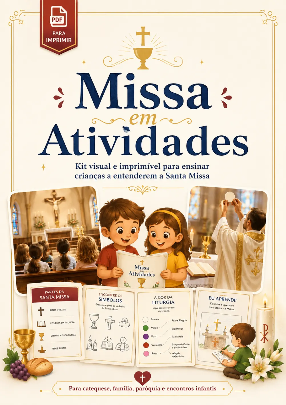 Capa do Kit Missa em Atividades