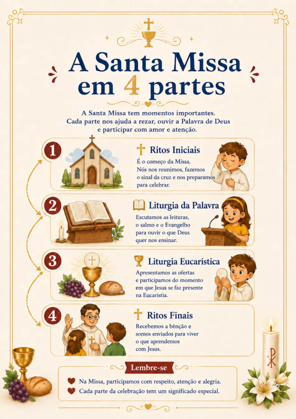A Santa Missa em 4 partes
