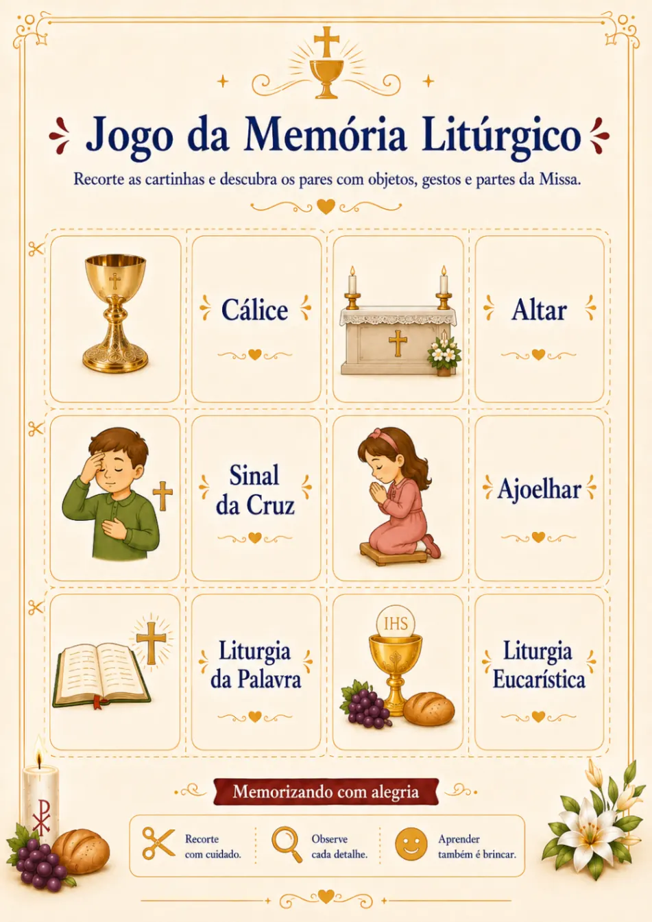 Jogo da Memória Litúrgico